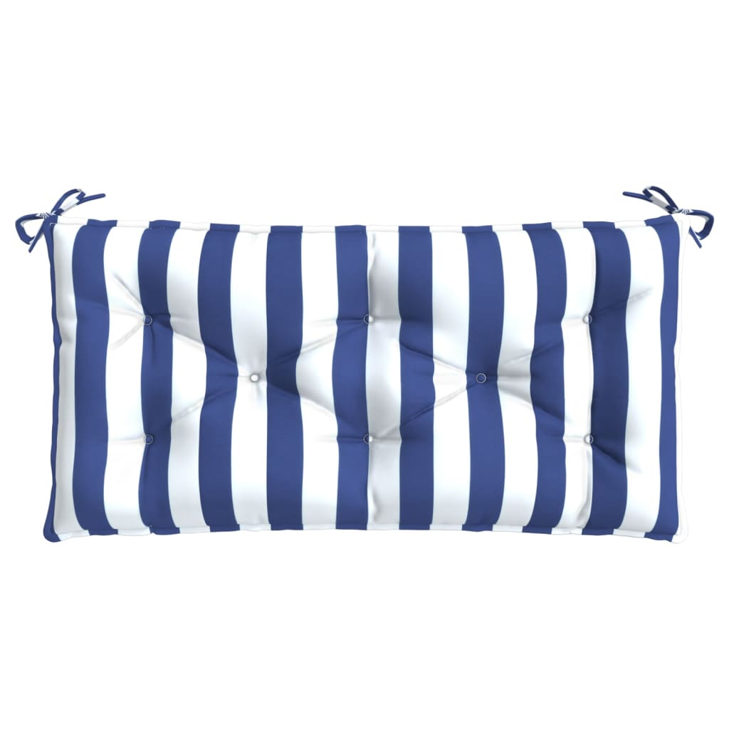 Gartenbank-Auflage Blau&Weiß Gestreift 110x50x7 cm Stoff