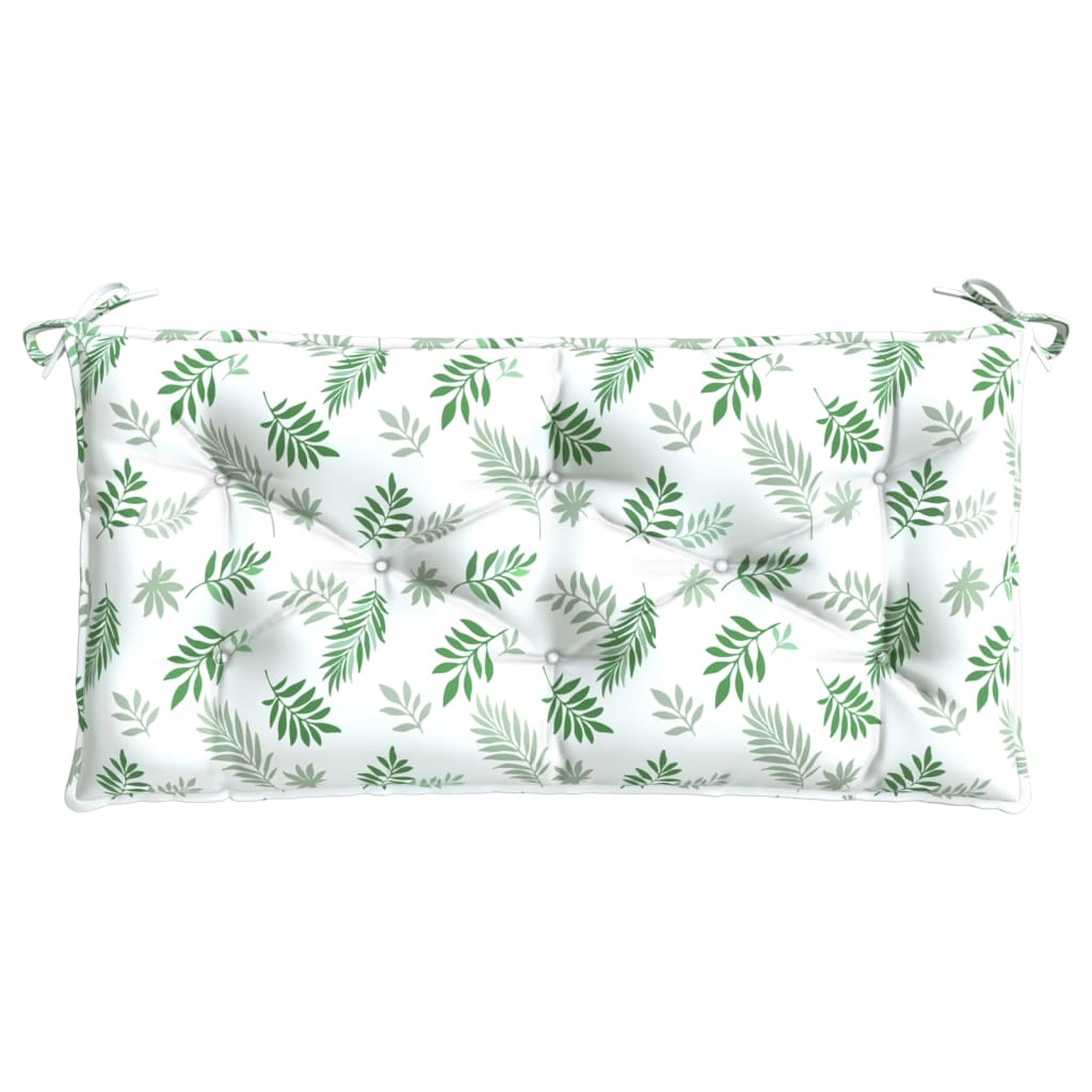 Gartenbank-Auflage Blattmuster 110x50x7 cm Stoff