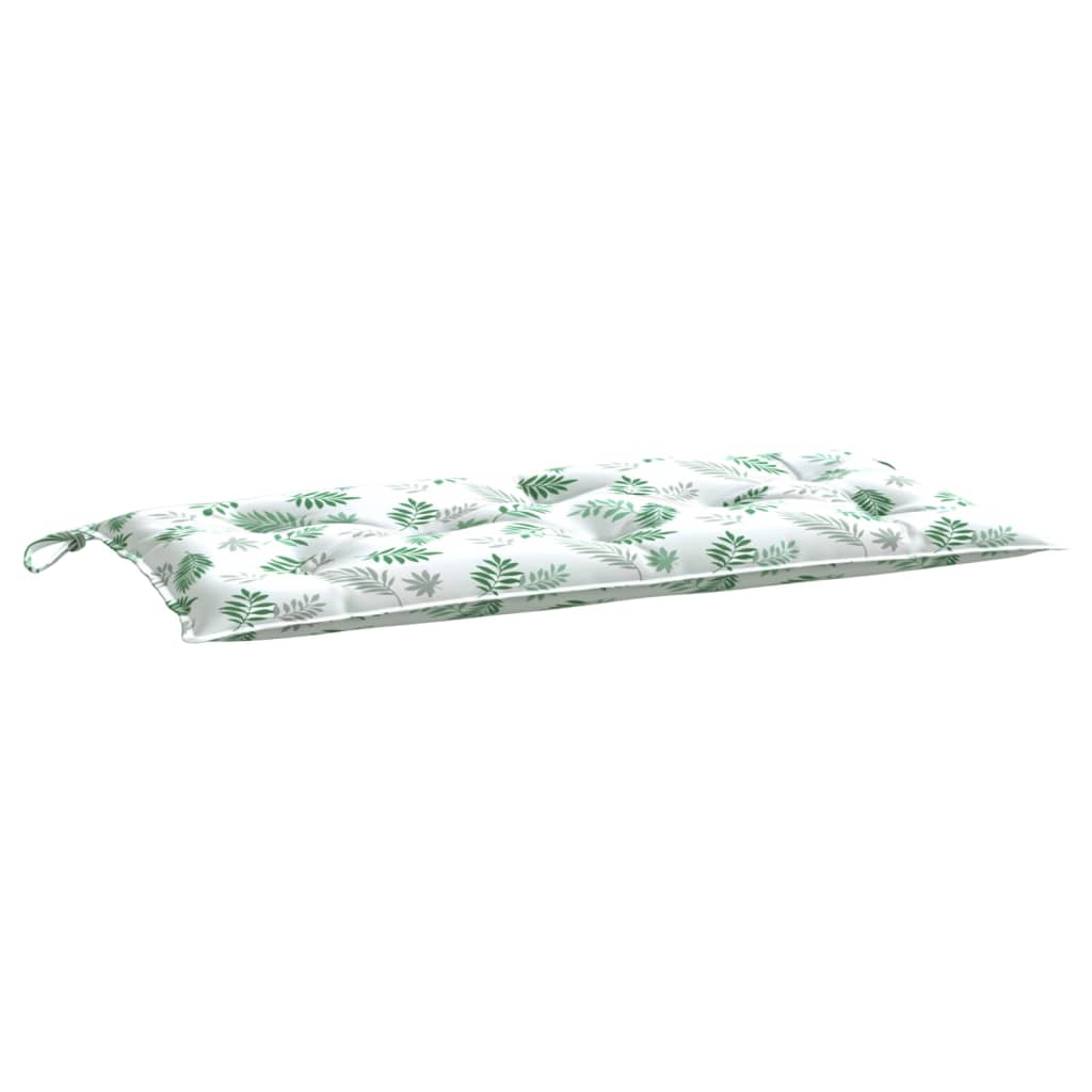 Gartenbank-Auflage Blattmuster 110x50x7 cm Stoff