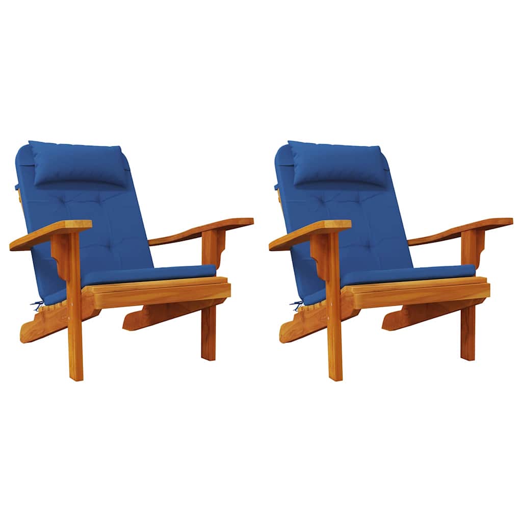 Stuhlkissen Uni 2 pcs Blau 58 x 77 x 4,5 cm Oxford-Stoff