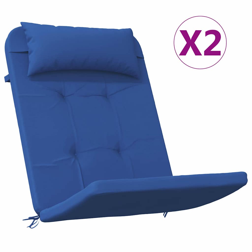 Stuhlkissen Uni 2 pcs Blau 58 x 77 x 4,5 cm Oxford-Stoff
