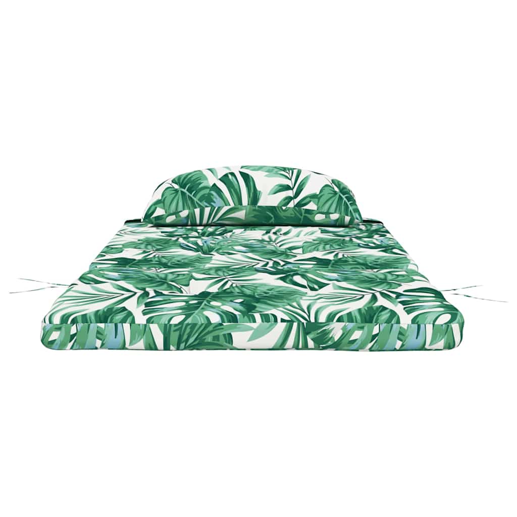 Stuhlkissen 2 pcs Blattmuster 58 x 77 x 4,5 cm Oxford-Stoff