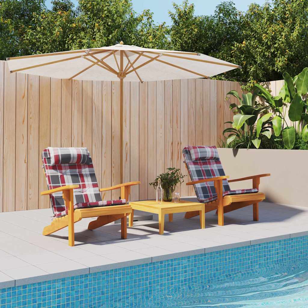 Stuhlkissen 2 pcs Rotkariert 58 x 77 x 4,5 cm Oxford-Stoff