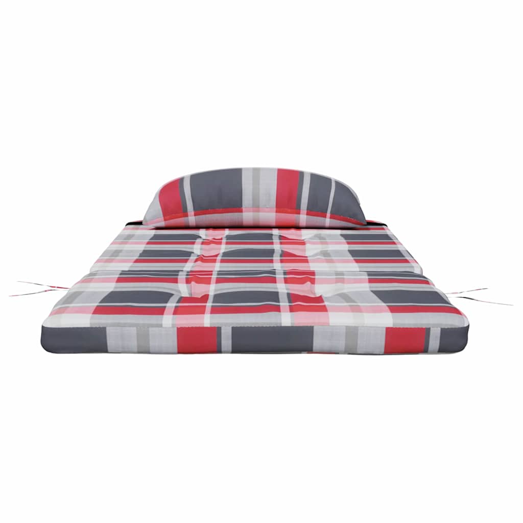 Stuhlkissen 2 pcs Rotkariert 58 x 77 x 4,5 cm Oxford-Stoff