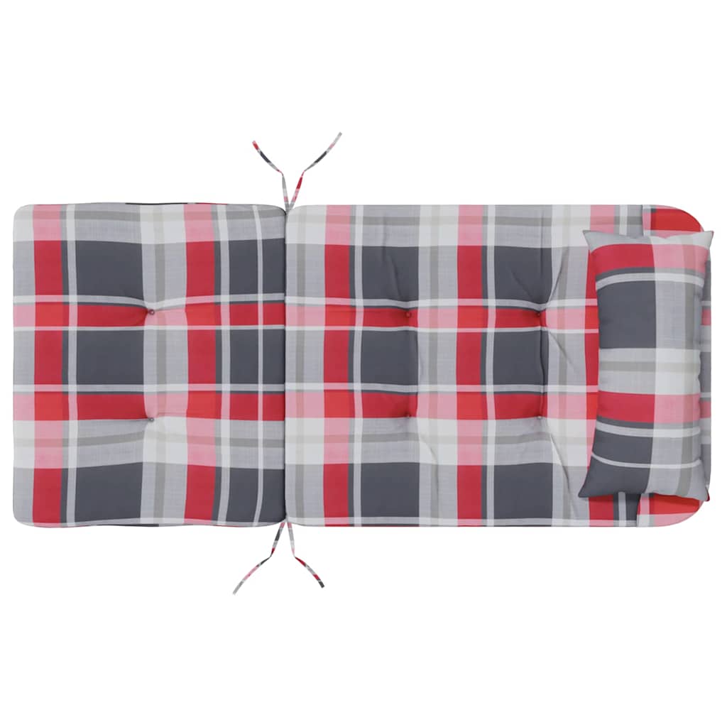 Stuhlkissen 2 pcs Rotkariert 58 x 77 x 4,5 cm Oxford-Stoff