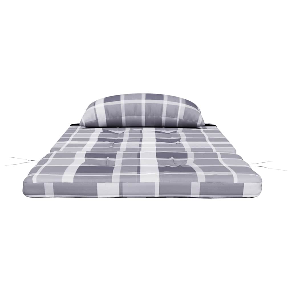 Adirondack-Auflagen 2 Stk. Grau Karomuster Oxford-Gewebe