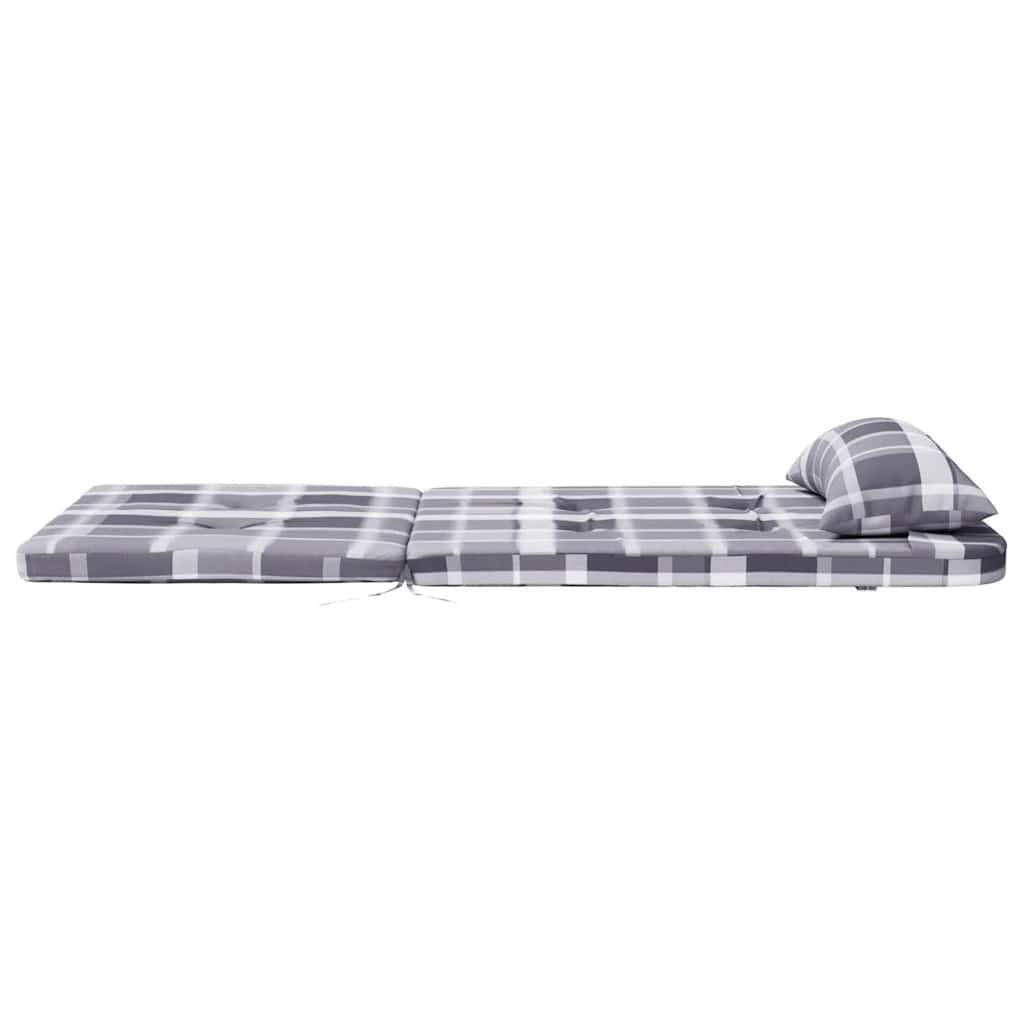 Adirondack-Auflagen 2 Stk. Grau Karomuster Oxford-Gewebe