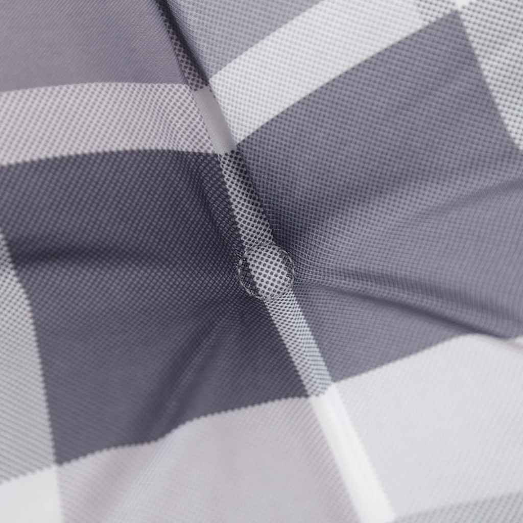 Adirondack-Auflagen 2 Stk. Grau Karomuster Oxford-Gewebe