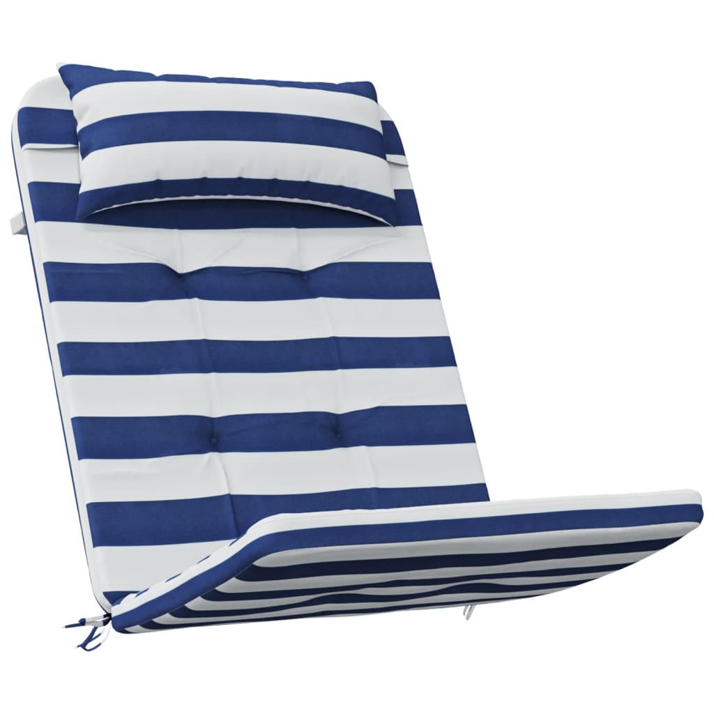 Adirondack-Auflagen 2 Stk. Blau & Weiß Gestreift Oxford-Gewebe
