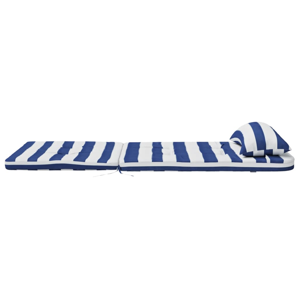 Adirondack-Auflagen 2 Stk. Blau & Weiß Gestreift Oxford-Gewebe