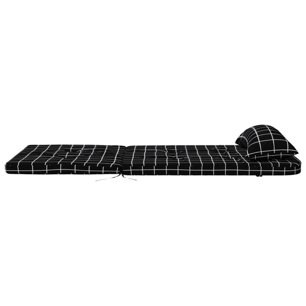 Adirondack-Auflagen 2 Stk. Schwarz Karomuster Oxford-Gewebe