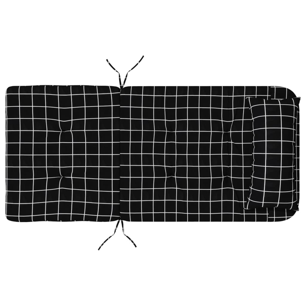 Adirondack-Auflagen 2 Stk. Schwarz Karomuster Oxford-Gewebe