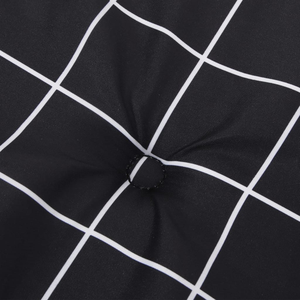 Adirondack-Auflagen 2 Stk. Schwarz Karomuster Oxford-Gewebe