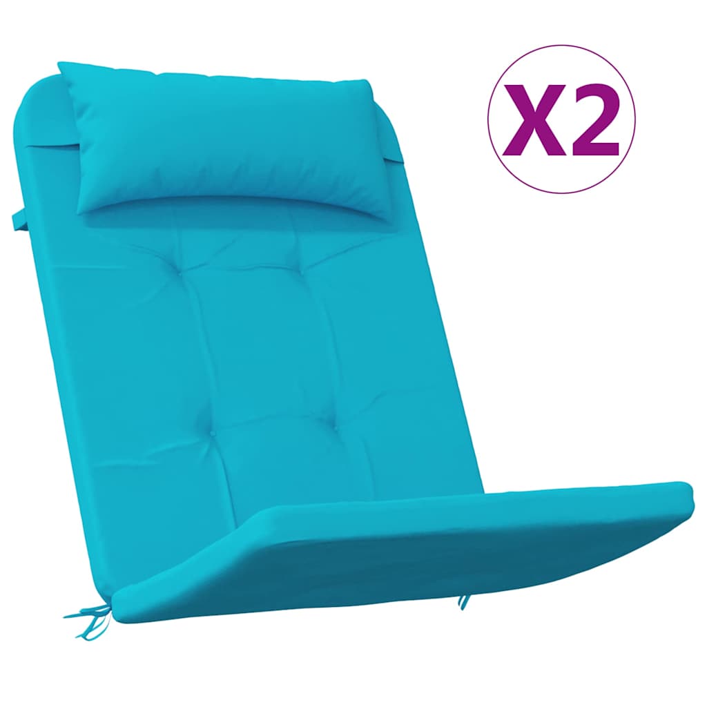 Stuhlkissen Uni 2 pcs Türkis 58 x 77 x 4,5 cm Oxford-Stoff