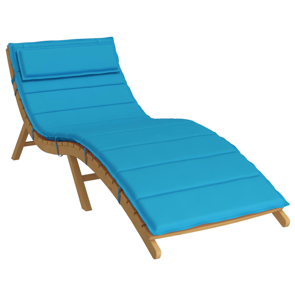 Sonnen-Lounger Kissen Hellblau 180 x 60 x 4 cm Oxford-Stoff