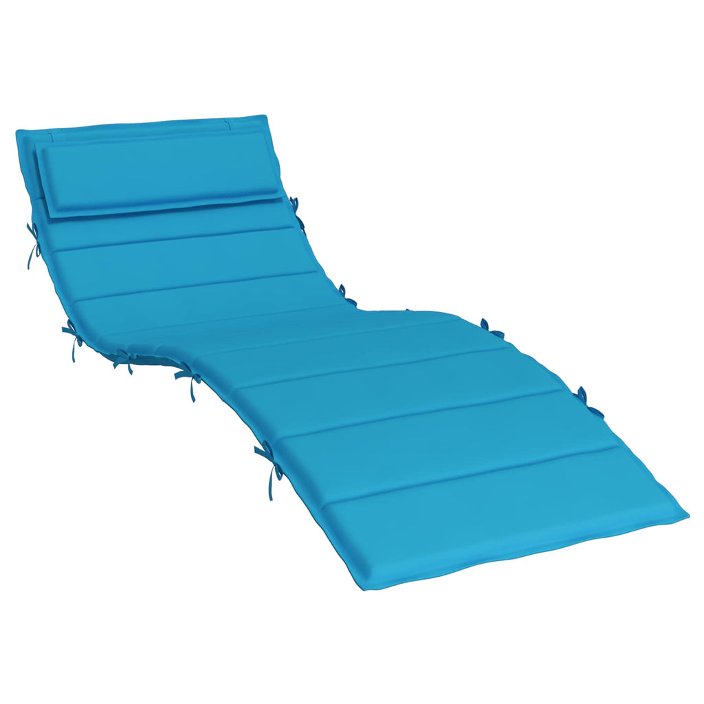 Sonnen-Lounger Kissen Hellblau 180 x 60 x 4 cm Oxford-Stoff