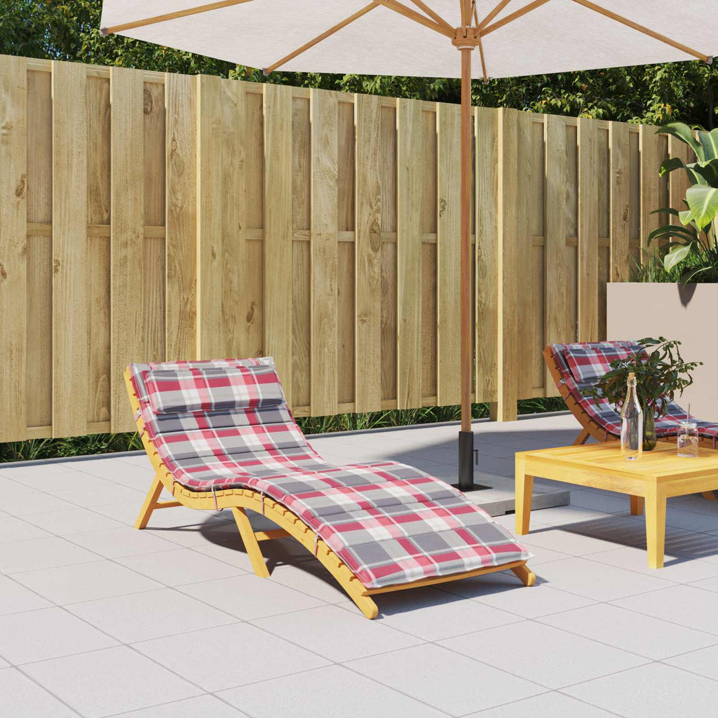 Sonnen-Lounger Kissen Rot und Grau 180 x 60 x 4 cm Oxford-Stoff