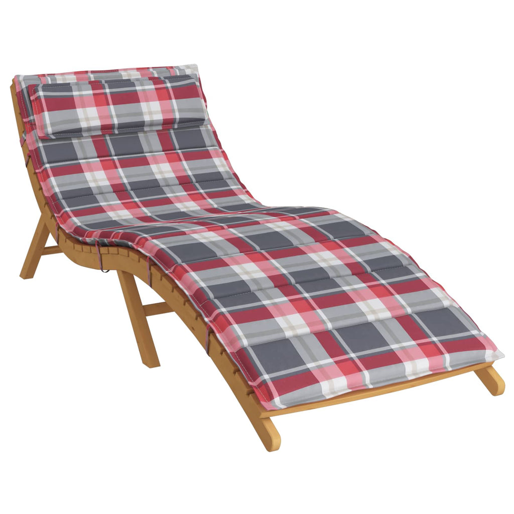 Sonnen-Lounger Kissen Rot und Grau 180 x 60 x 4 cm Oxford-Stoff