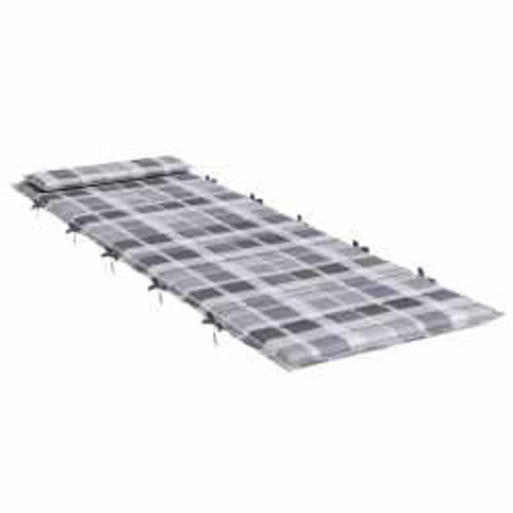 Sonnen-Lounger Kissen Grau 180 x 60 x 4 cm Oxford-Stoff