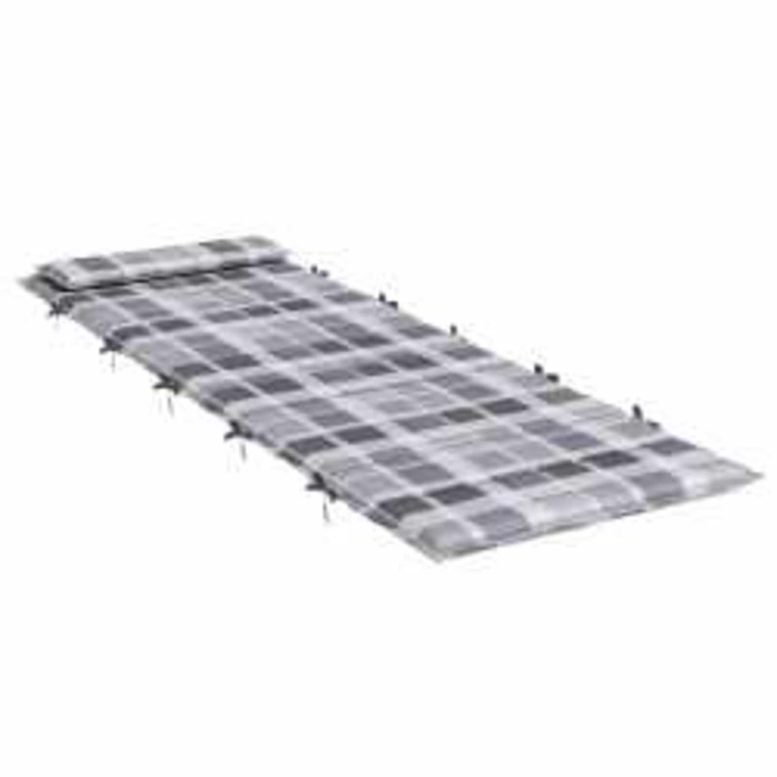 Sonnen-Lounger Kissen Grau 180 x 60 x 4 cm Oxford-Stoff