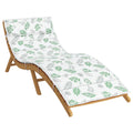 Sonnen-Lounger Kissen Weiß und Grün 180 x 60 x 4 cm