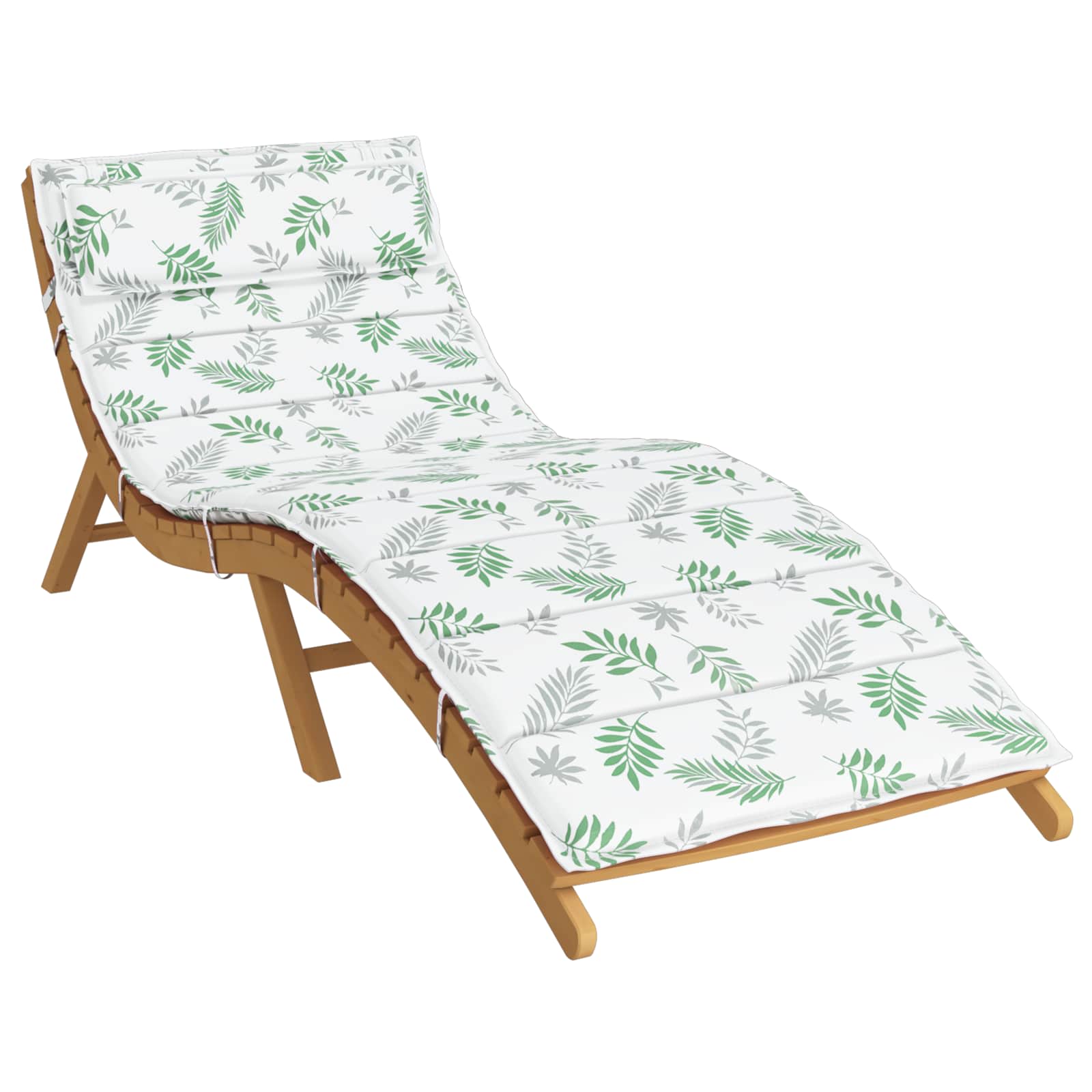 Sonnen-Lounger Kissen Weiß und Grün 180 x 60 x 4 cm