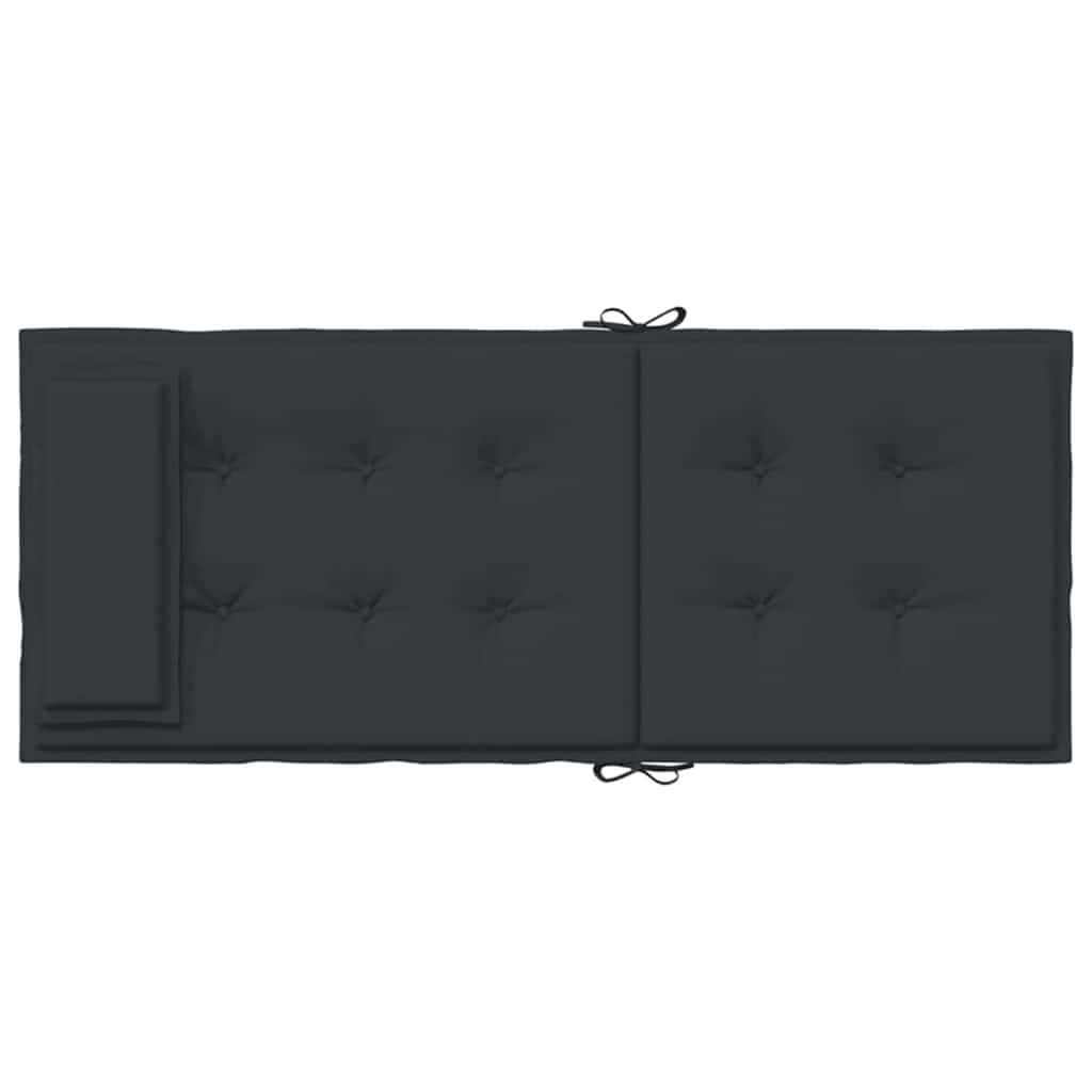 Hochlehner-Auflagen 2 Stk. Schwarz Oxford-Gewebe