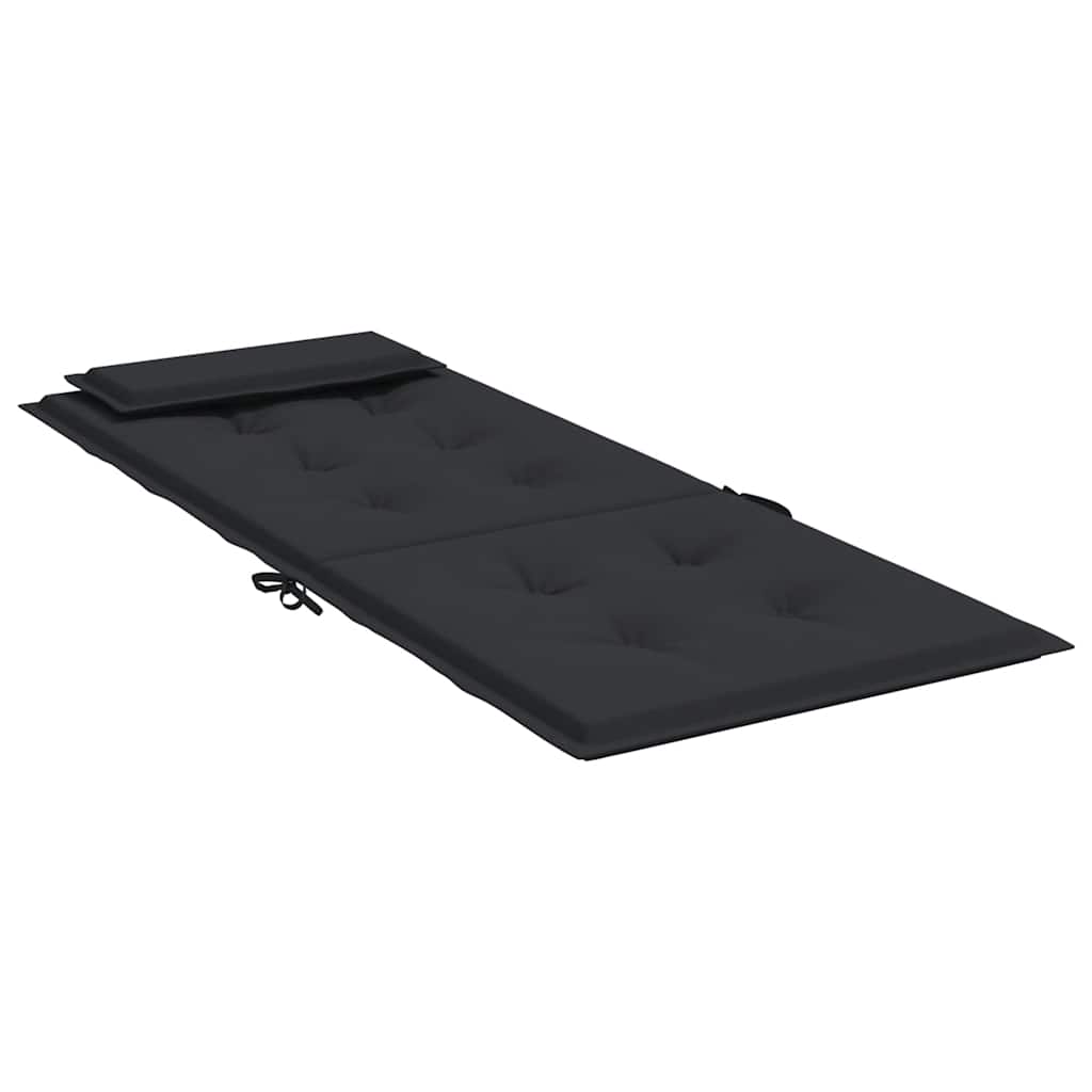 Hochlehner-Auflagen 4 Stk. Schwarz Oxford-Gewebe