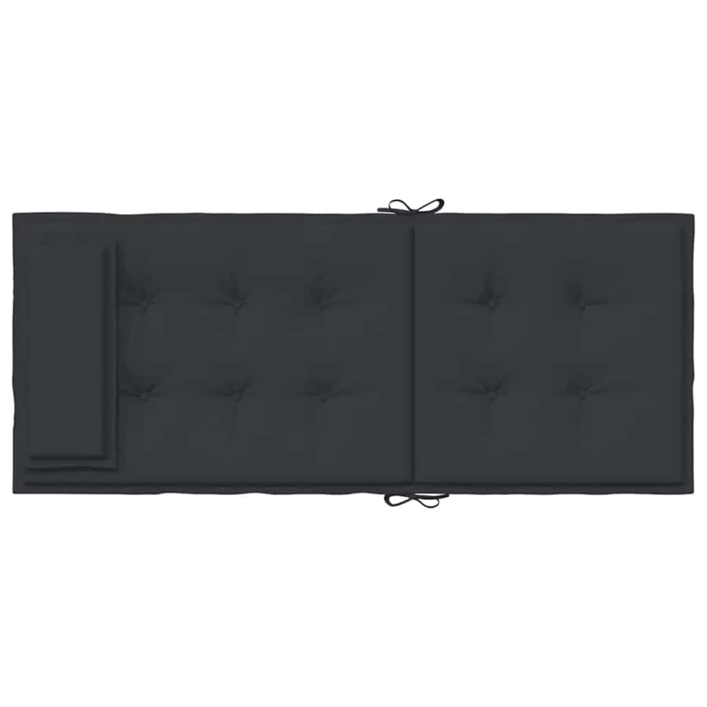 Hochlehner-Auflagen 6 Stk. Schwarz Oxford-Gewebe