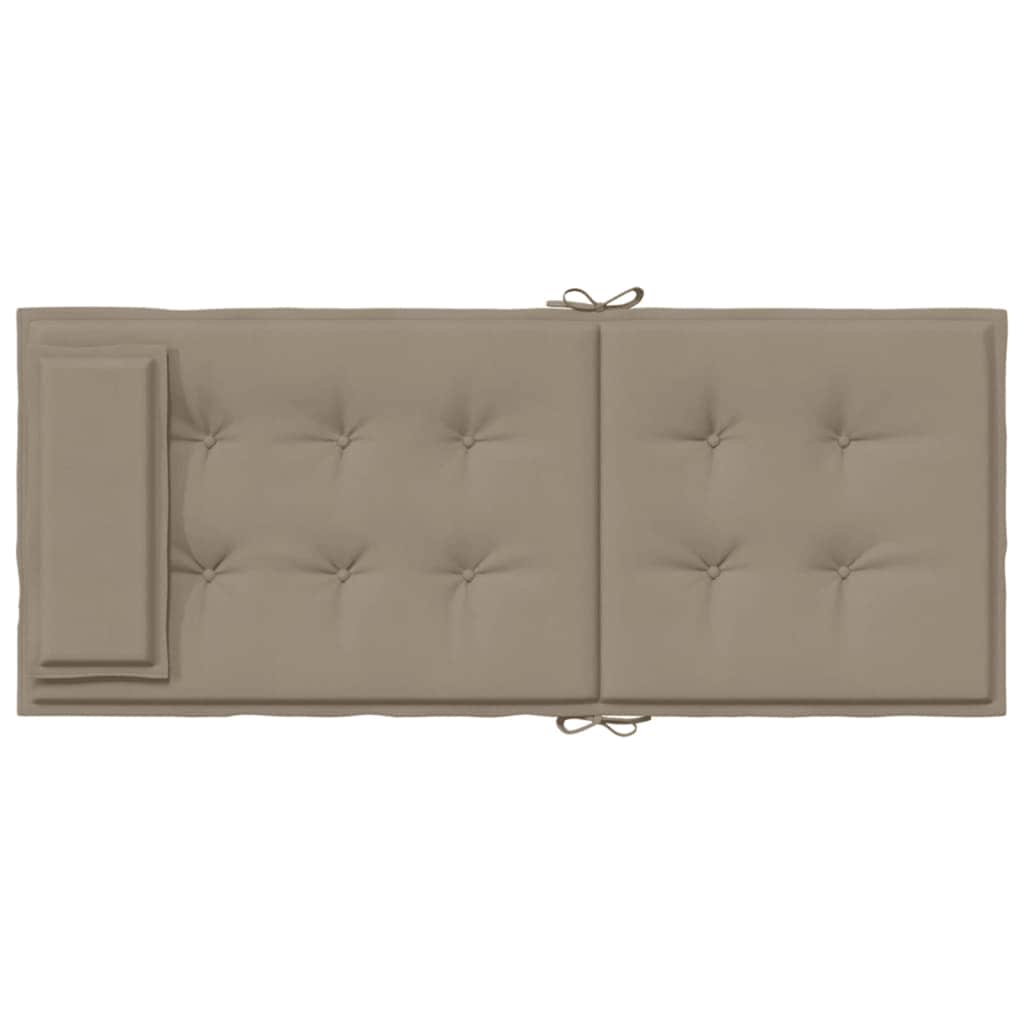 Hochlehner-Auflagen 2 Stk. Taupe Oxford-Gewebe