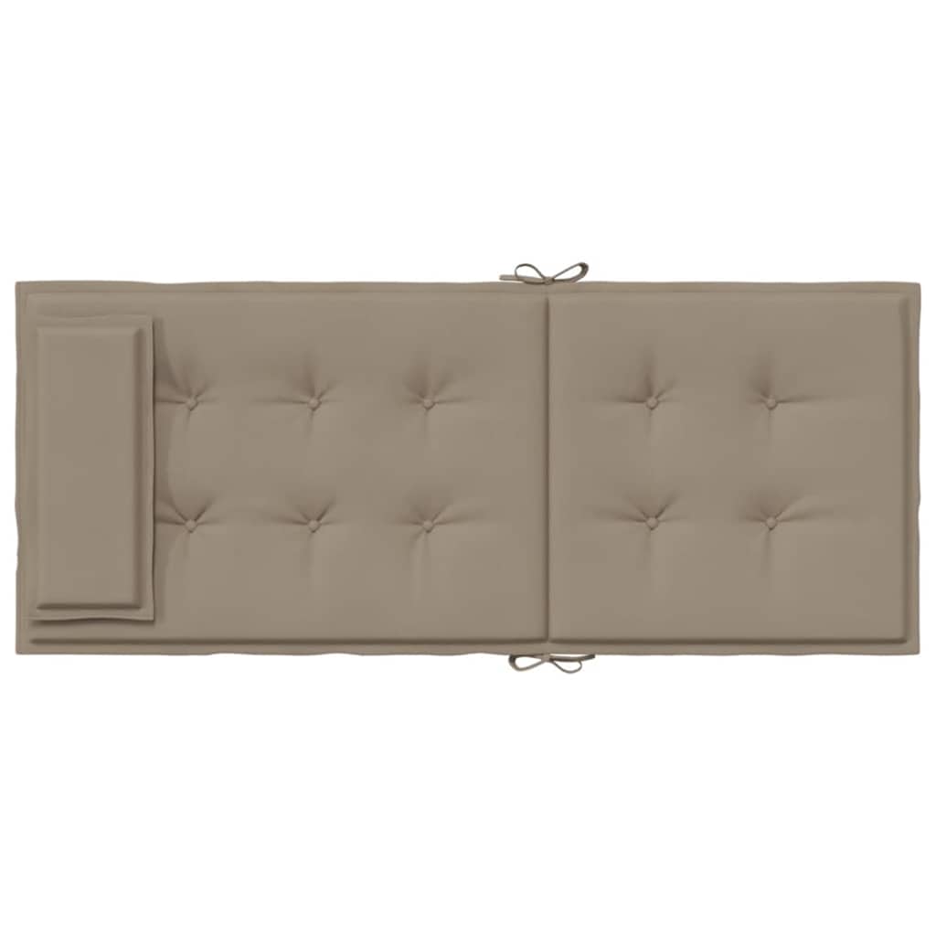 Hochlehner-Auflagen 4 Stk. Taupe Oxford-Gewebe