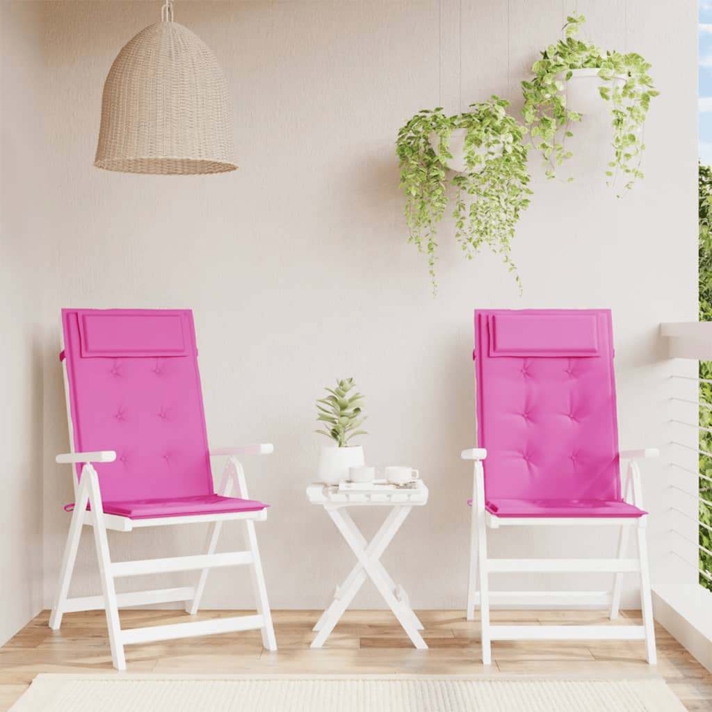 Hochlehner-Auflagen 2 Stk. Rosa Oxford-Gewebe