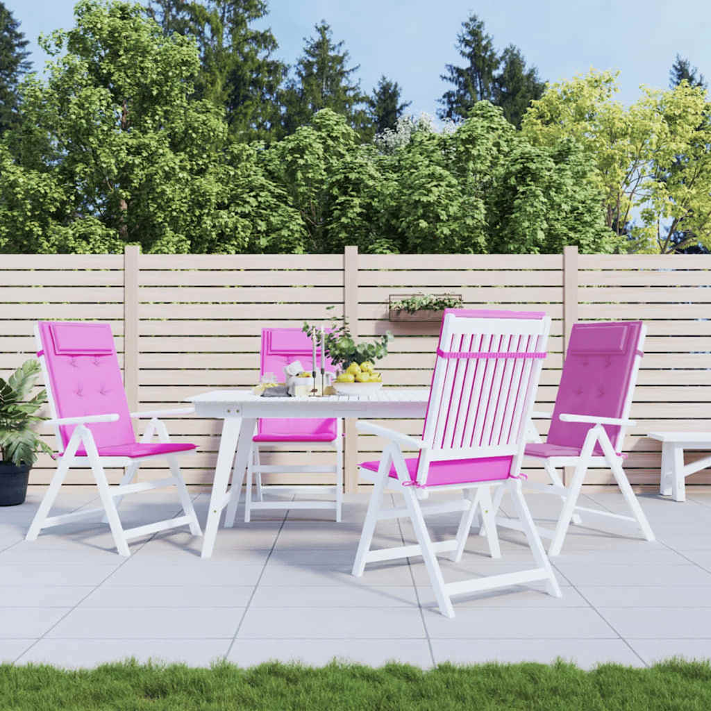 Hochlehner-Auflagen 4 Stk. Rosa Oxford-Gewebe