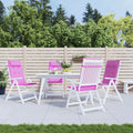 Hochlehner-Auflagen 4 Stk. Rosa Oxford-Gewebe