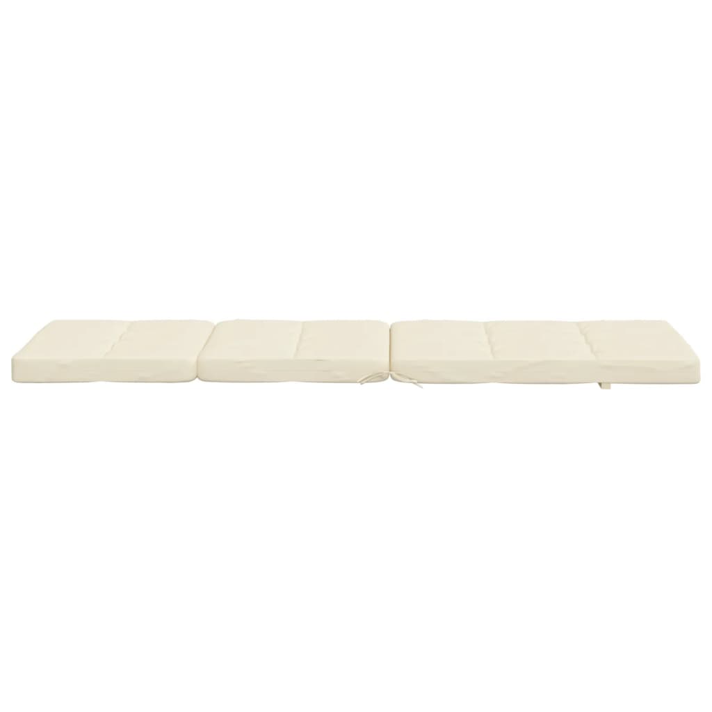 Liegestuhl-Auflagen 2 Stk. Creme Oxford-Gewebe