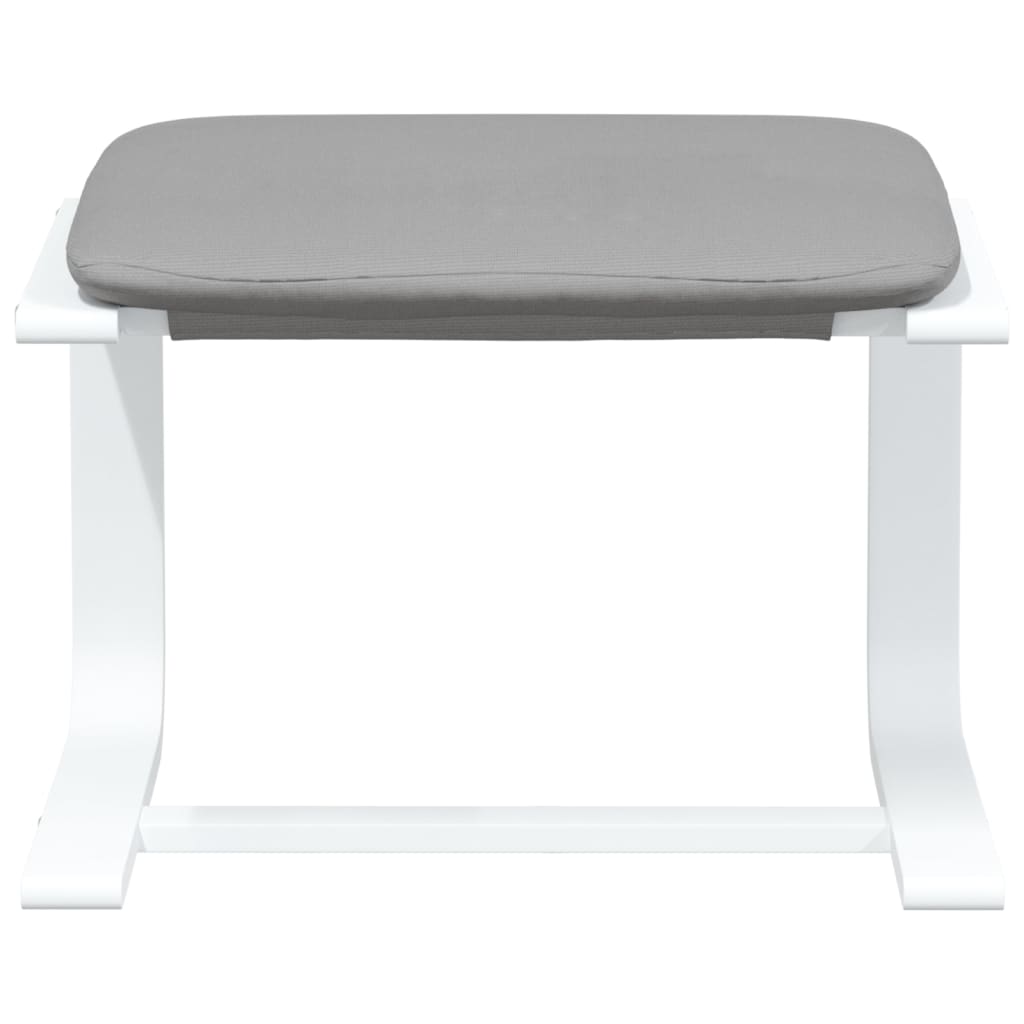 Relaxsessel mit Hocker Hellgrau Stoff