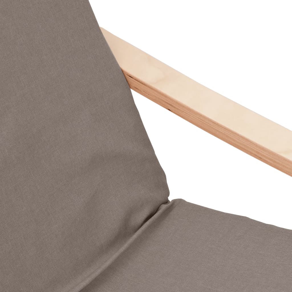 Relaxsessel mit Hocker Taupe Stoff