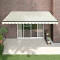 Markise Einziehbar Creme 4x3 m Stoff und Aluminium