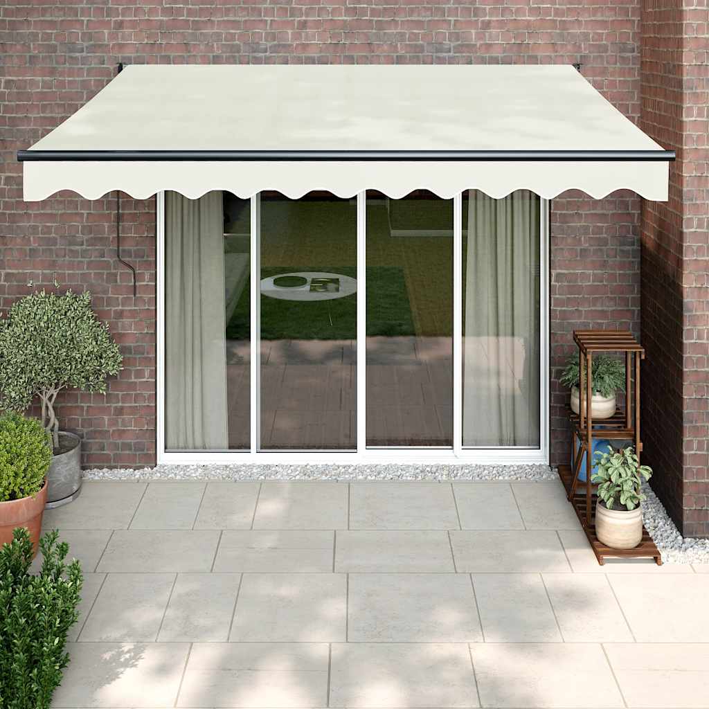Elektrische Markise mit Kurbel Creme 3,5x2,5 m