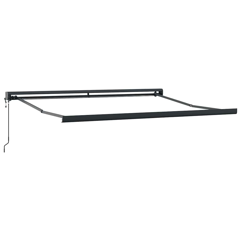 Markise Einziehbar Orange und Braun 3x2,5 m Stoff und Aluminium