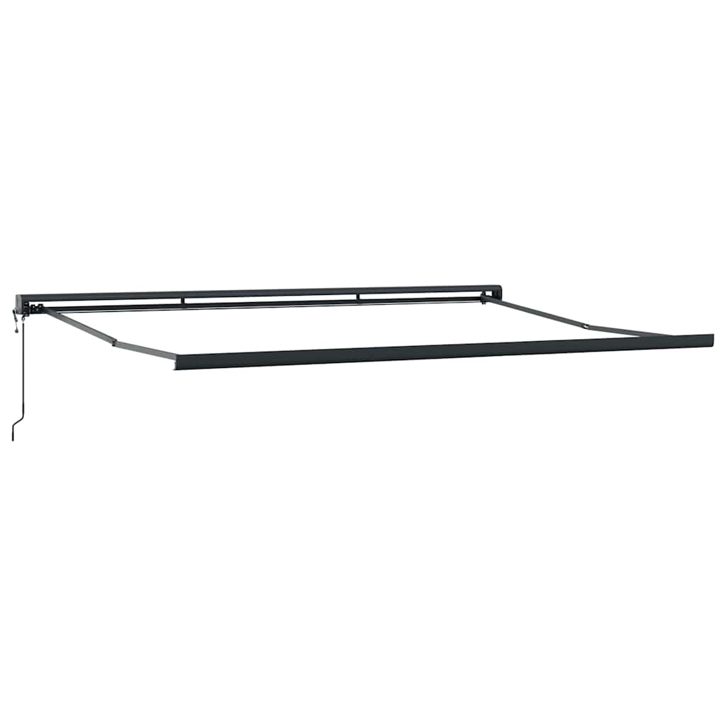 Markise Einziehbar Orange und Braun 4x3 m Stoff & Aluminium