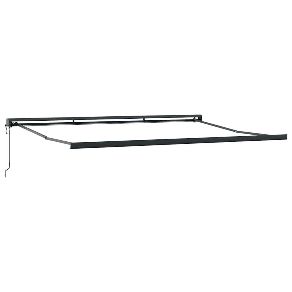 Markise Einziehbar Orange und Braun 4,5x3 m Stoff und Aluminium