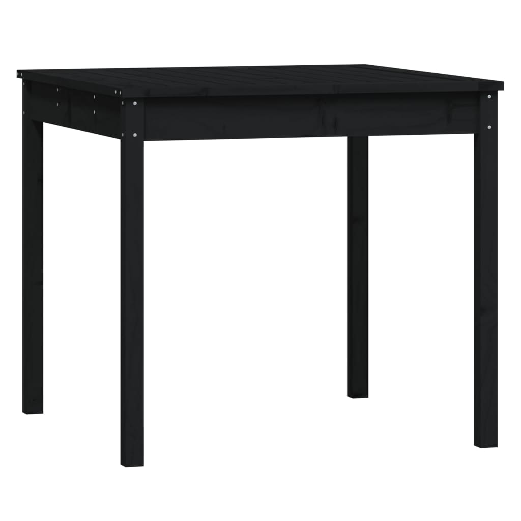 3-tlg. Garten-Bistro-Set Schwarz Massivholz Kiefer