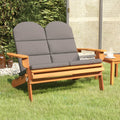 Adirondack-Gartenbank mit Kissen 126 cm Massivholz Akazie