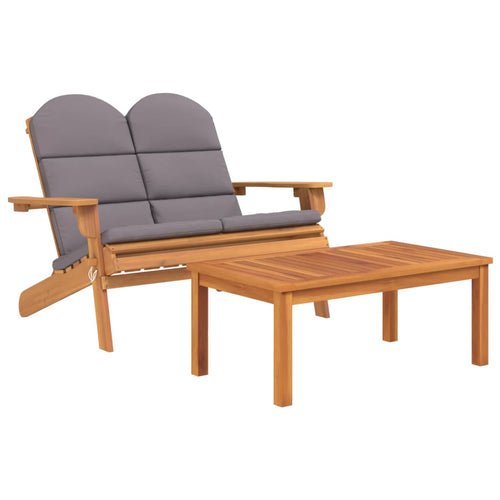 2-tlg. Garten-Lounge-Set Adirondack Massivholz Akazie