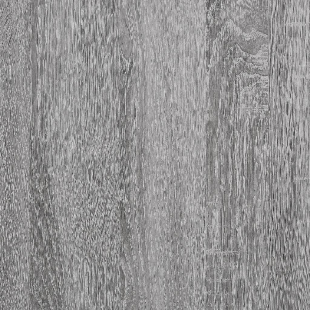 Beistelltisch mit Rollen Grau Sonoma 50x35x55,5cm Holzwerkstoff