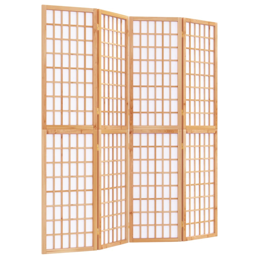 4-tlg. Paravent Japanischer Stil Faltbar 160x170 cm