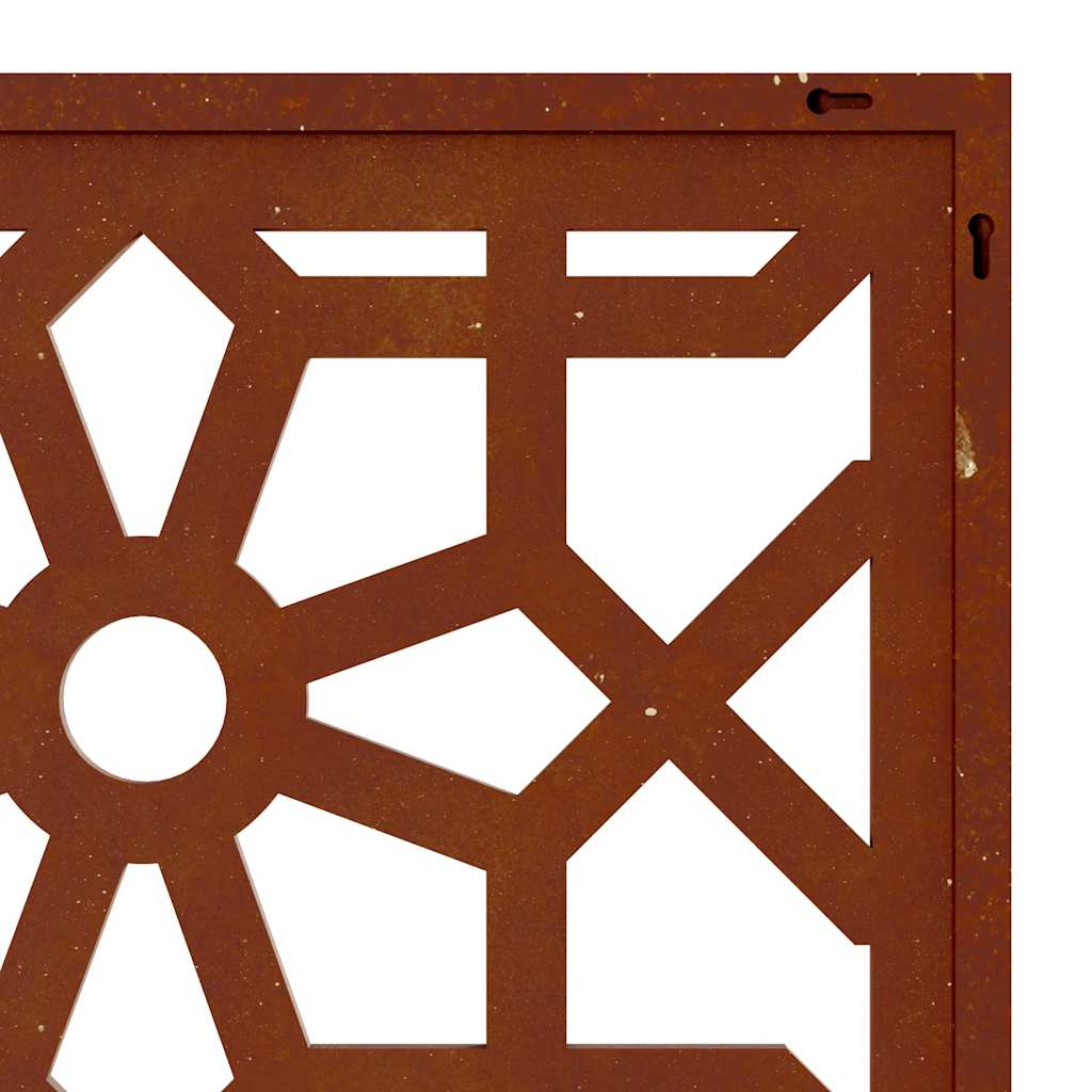 Garten-Wanddeko 105x55 cm Cortenstahl Maurisches Design