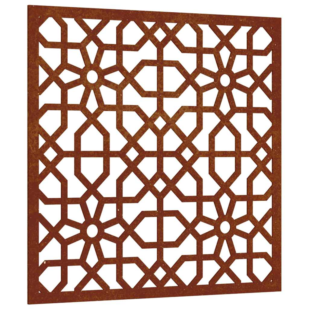Garten-Wanddeko 55x55 cm Cortenstahl Maurisches Design