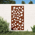 Garten-Wanddeko 105x55 cm Cortenstahl Ahornblatt-Design